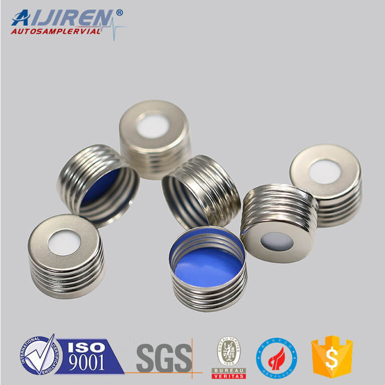 beveled finish 10mm hole crimp top gc silicone septa vials china